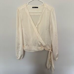 Abercrombie & Fitch‎ Cream Tie-Front Blouse